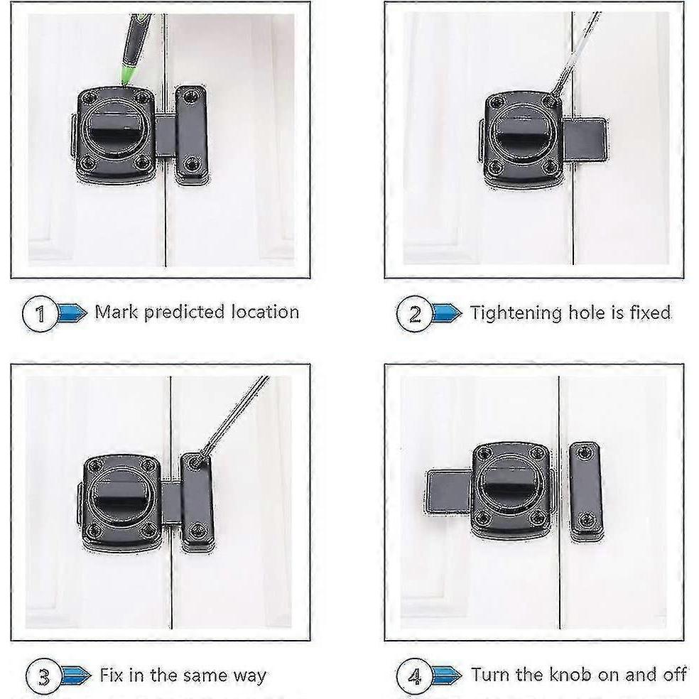 Turn Latch/door Latch For Various Doors - Black