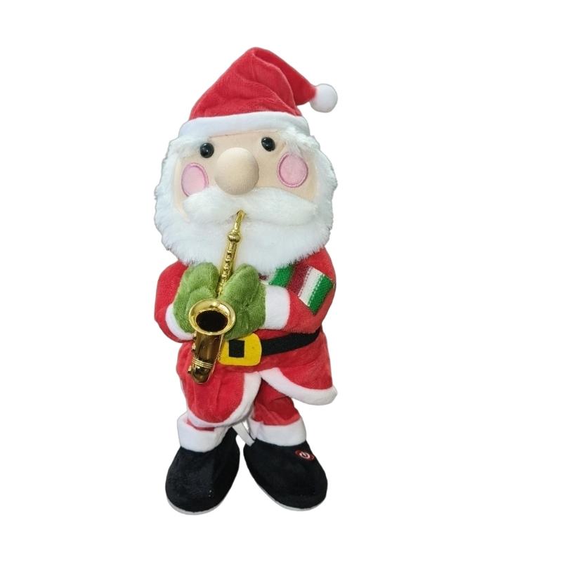 Musical Moving Christmas Tree Plush Decoration Electric Swing Function Festival Party Decoration for Home Office