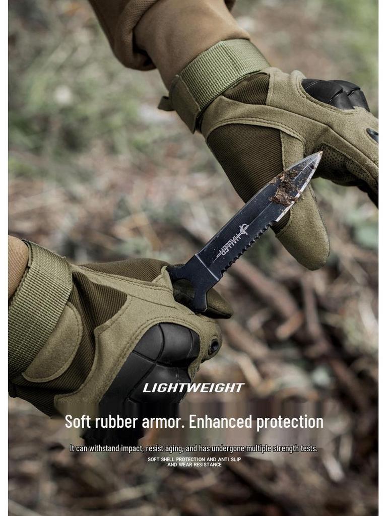 Men's Z908 Camouflage Tactical Gloves - Outdoor Full Finger Protective Sports Gear for Military, Cycling, and Training.