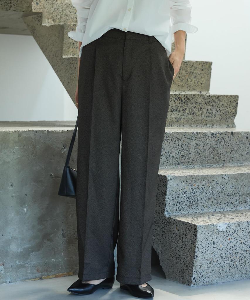 Beautiful Tweed Wide Pants Brown M