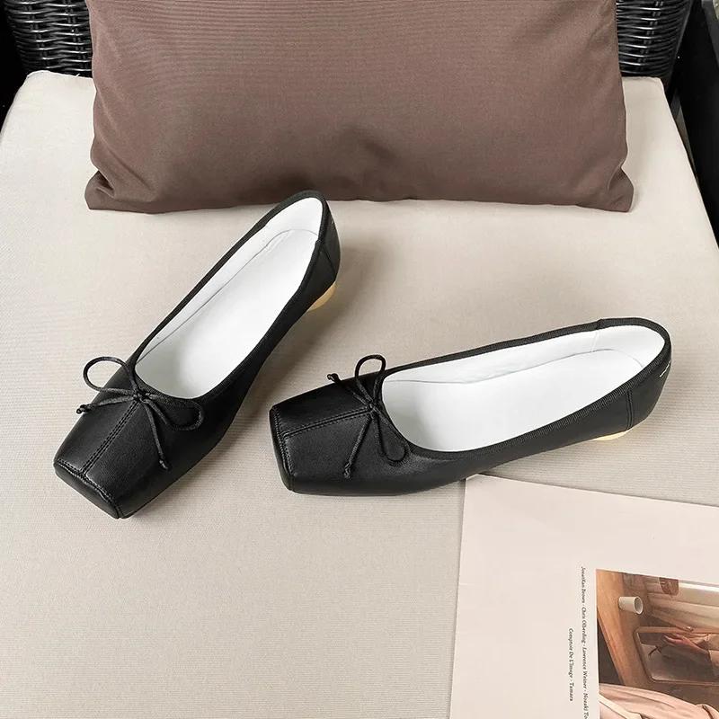 New Ballet Slip-On Tied Flats Shallow Women Spring Summer Female Dancing Mary Janes Daily Ladies Dance Room Shoes