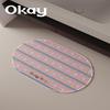 Korean Style Girl Bathroom Rugs, Cute Water Absorbing Non Slip Quick Dry Cushioned Floor Mat for Shower and Tub Decor