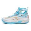 Anta Kids Comfortable Non-Slip Shock Absorbing Mid-Top Basketball Shoes Kids Sneaker White Blue Gold 312321130-4