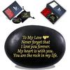 Anniversary Valentine's Day Wedding Gifts for Him Her Boyfriend Girlfriend Husband Wife, Unique Engraved Rock Gifts with Romantic Words, Couples