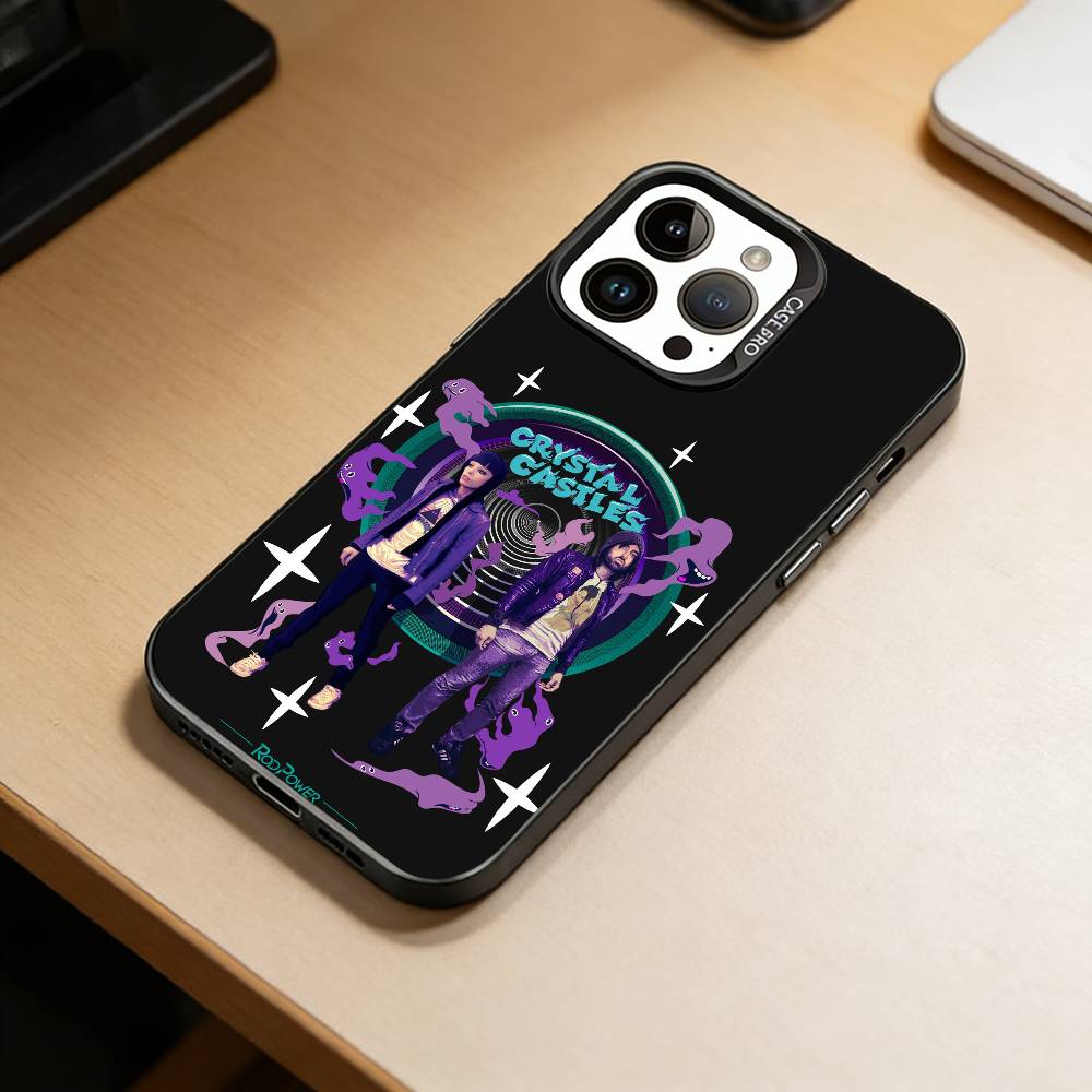 Glitch Electronic Band  Phone Case For iPhone 17,16,15,14,13,12,11 Plus,Pro Max,XS,Colorful Silver Phone Case Funda Cover