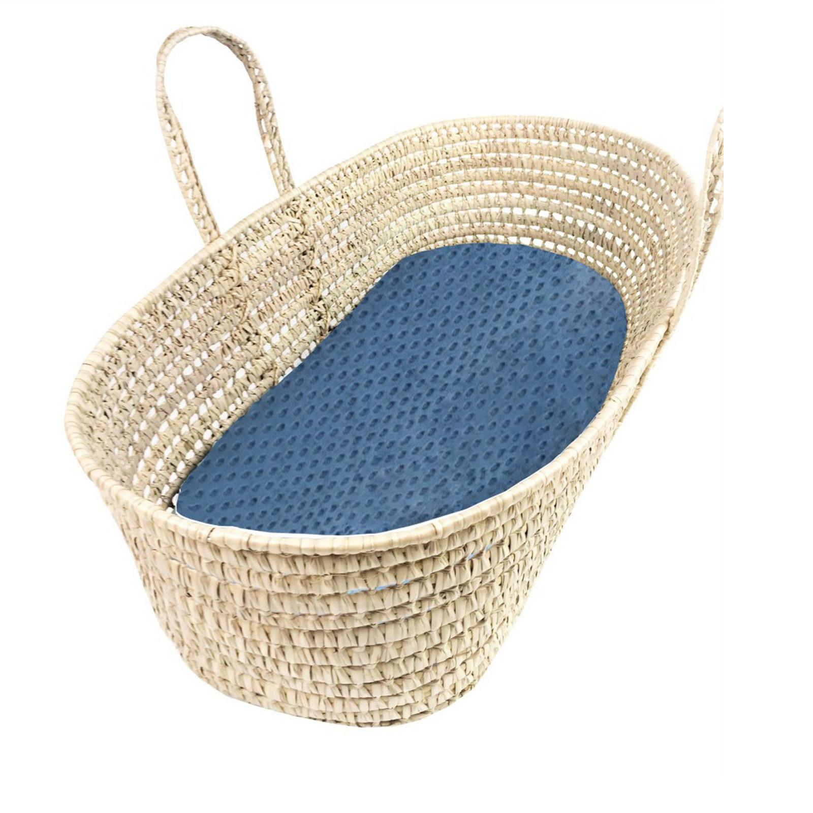 

Корзина Baby Моисей Супермягкая пузырчатая кровать Чехлы для ухода за детской кроваткой Простыня на подкладке One Size тёмно-синий