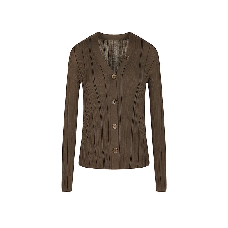 LESS Women's Slim-Fit Mid-Length Long-Sleeve Cardigan