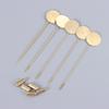 10Pcs Gold Silver Plated Simulated Pearl Alloy Copper Long Brooch Pin Lapel Dress DIY Craft Jewelry Making Brooches Accessories