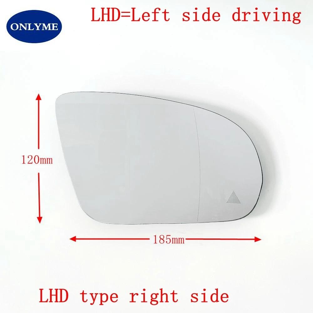 Car Led Warning Blind Spot Heated Mirror Glass for Mercedes-Benz C E S GLC Class W205 W222 W217 W213 W238 2015- LHD RHD
