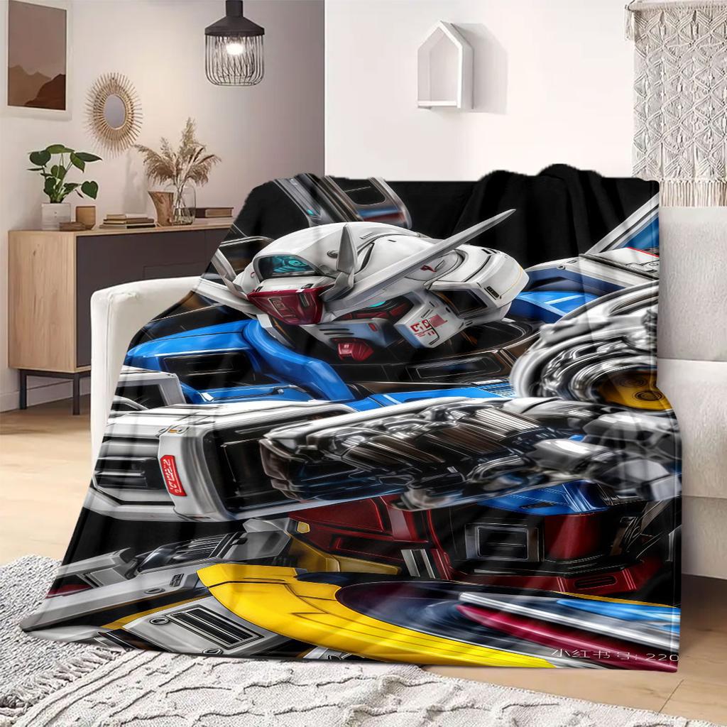 Gundam RX-93 Nu Flannel Blanket Warm,Comfortable,Suitable for Bedrooms,Sofas,Beds,Chairs,Picnics,Travel