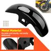 Gloss Black Motorcycle Front Fender Mudguard Steel Protector Cover For Harley Touring Road King Electra Street Glide 2014-2025
