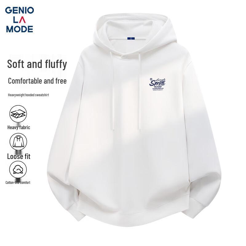 GENIOLAMODE Men's Heavyweight Hooded Sweatshirt