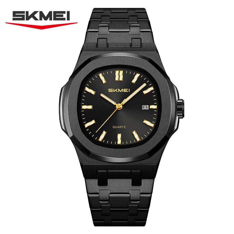 SKMEI 2684 Elegant Exquisite Men's Watch Waterproof Luminous Calendar Steel Belt Business Luxury Quartz Watch Relgios Masculino