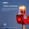 Stainless Steel IP66 Sound & Light Alarm, Outdoor Corrosion Resistant, 12V/220V Industrial Voice Alarm (TGSG-01G-P)