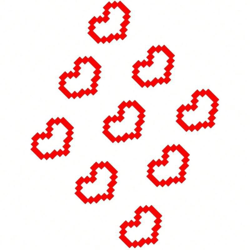 

Pixel Heart Car Window Decal - Mosaic Design Sticker Heart