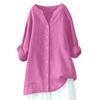 Women's Long Sleeve Button Color Loose Shirt Casual Shirt