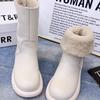 Autumn and winter new retro non-slip warm snow boots women's thick-soled heightened velvet versatile two-wear cotton boots