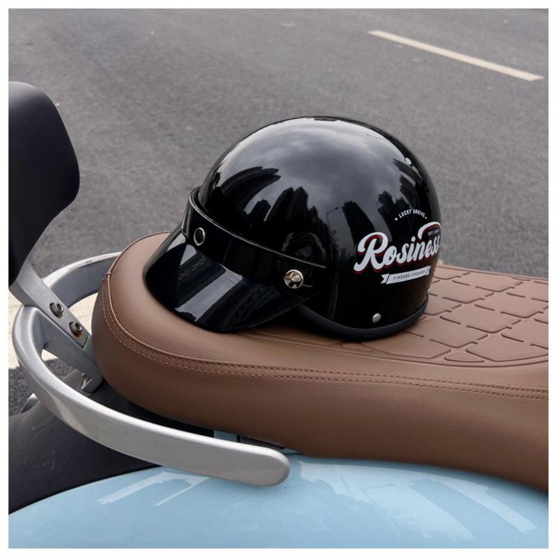 Trendy Brand Retro Harley Electric Car Motorcycle Helmet Personalized Windshield Summer Hard Hat Men and Women Sun Protection