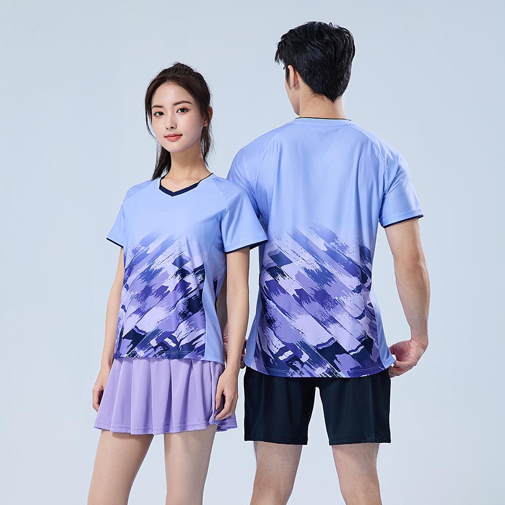 Quick-Dry Breathable Badminton & Volleyball Unisex Training Uniform Set with Printed Numbers