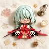 Chibi Sleeping Pose Mini Pvc Figure 8.5cm With Cloud Base And Interchangeable Hat Collectible Desk Car Display Decor Gift