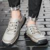 Fashion 2024 New Men Leather Casual Shoes Spring Classic Italian Fashion Lace-Up Antiskid Loafers Leisure Flat Designer Walking Shoes