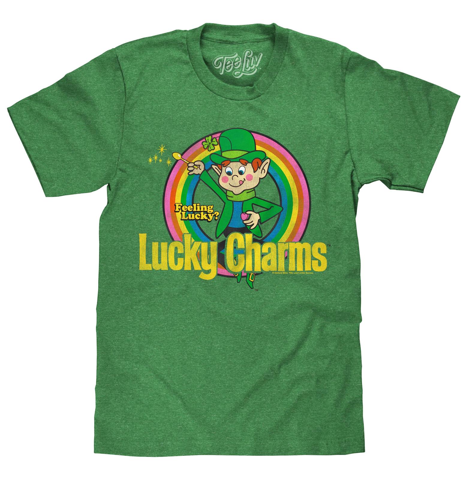 Feeling Lucky? Lucky Charms Leprechaun Mens T Shirt Green XXXXL