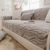 Bunny Cashmere Cream Sofa Cushion Winter Thicken Thermal Non-Slip Cushion Winter Style Simple Cover Cover Cloth