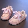 Lace Girls Shoes Autumn Winter New Kids Sneakers Soft‑Sole Board Shoes for Students