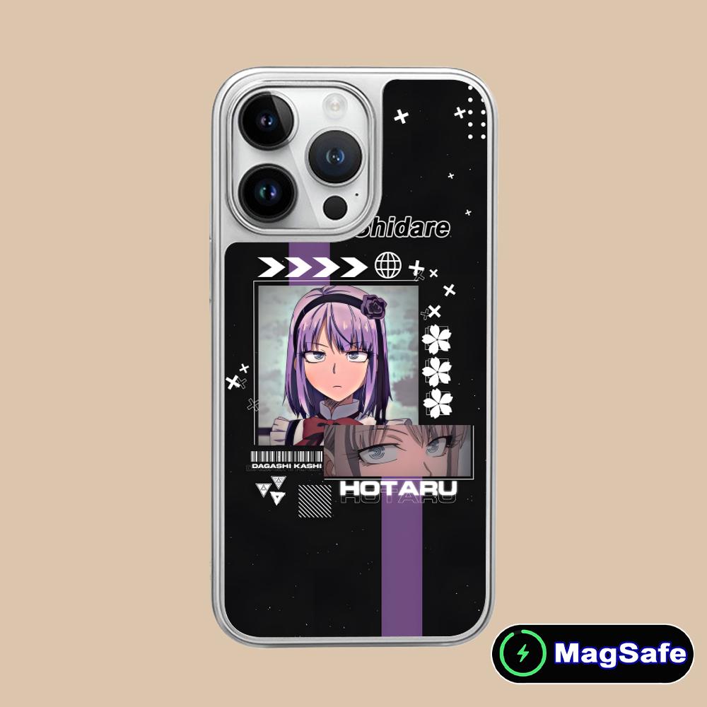 Dagashi Kashi Hotaru Mobile Phone Case for iPhone 17 16 15 14 13 12 11 Air Pro Max Plus Magsafe Silver Plating Colorful Cover