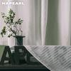 1PC NAPEARL Fabric Upgrade Solid Color Stripe White Tulle Curtain Warm Sheer For Bedroom Living Home Window Decoration