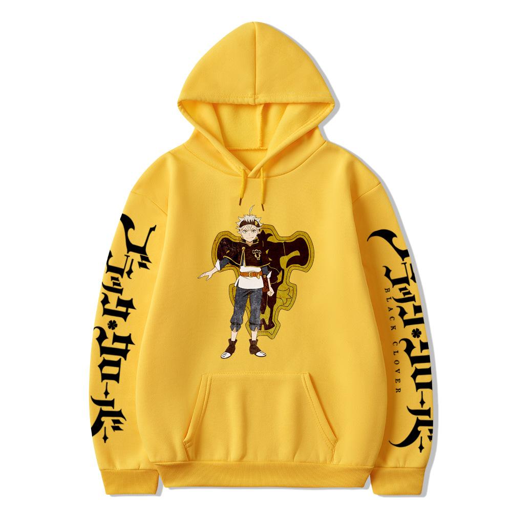 Sunman Black Clover, Anime-Druck Mode Lässiger Kapuzenpullover Hoodie Top