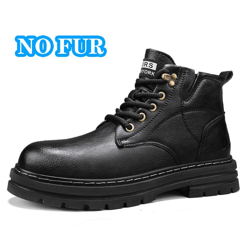 Fashion Luxury Brand Men's Lace-Up Shoes Winter Classic Mens High Top Boots Man Korean Version Casual Shoes Male Leather Fashion Boots