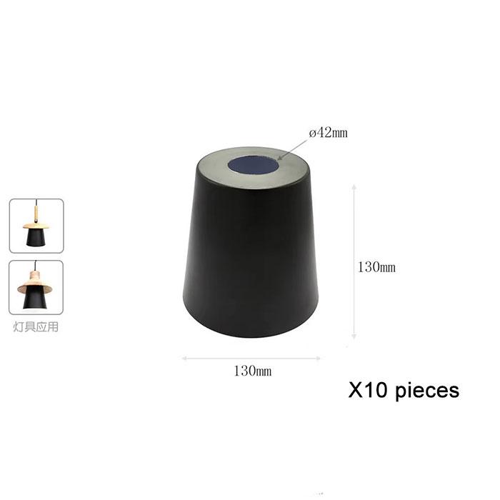 Industrial Cone Metal Shade Replacement, Black White Vintage Iron E27 Bulb Guard Cover for Threaded E26 Base Socket Lighting