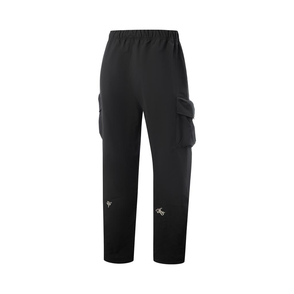 Li Ning Badfive Fleece Warm Sportmode Vielseitig Locker Gerade Weich Atmungsaktiv Lange Hose Herrenunterteile AYKV971-1