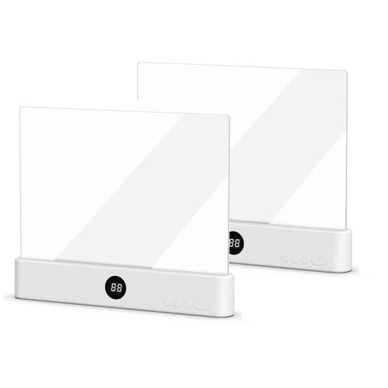 Lumină LED Reîncărcabilă pentru Citit Pagini, Lampă de Carte USB cu Temperatură de Culoare Reglabilă și Temporizator, Design Ultra-Subțire pentru Citit Noaptea, Lampă de Noptieră pentru Studenți