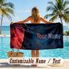 Custom Text Beach Towel, Soft Absorbent Swimming Multi-use TowelA Nightmare On Elm Street Freddy Krueger