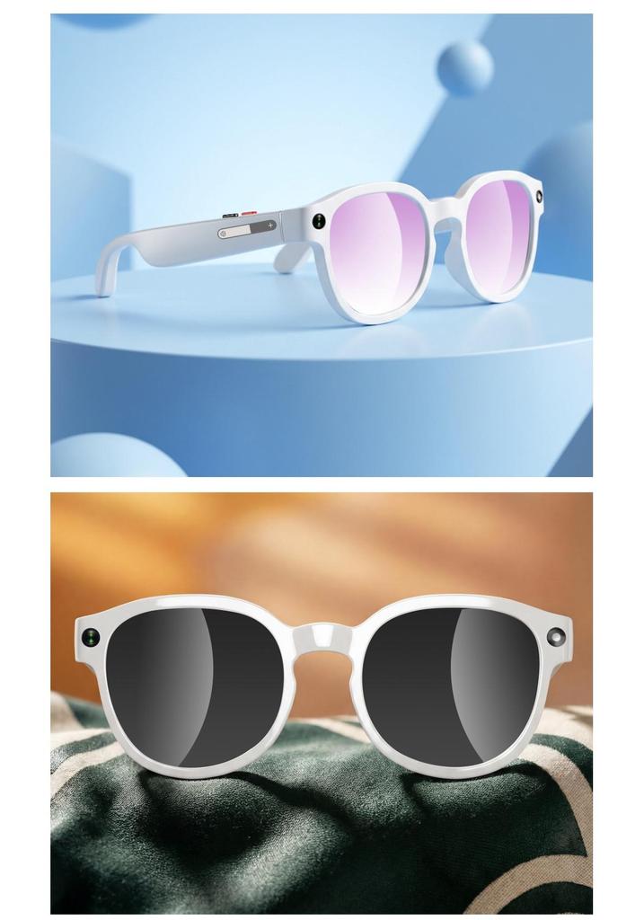 AIMB-S1 Smart Bluetooth Glasses: 5MP Camera, Music, Calls, Video Recording, AI Translation.