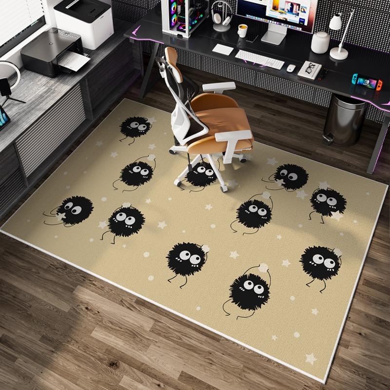 

Little Coal Ball Elf Kid Carpet Living Room Sofa Bedroom Bedside Entrance Door Mat Non-slip Cute Home Decor Child Rug 40x60cm