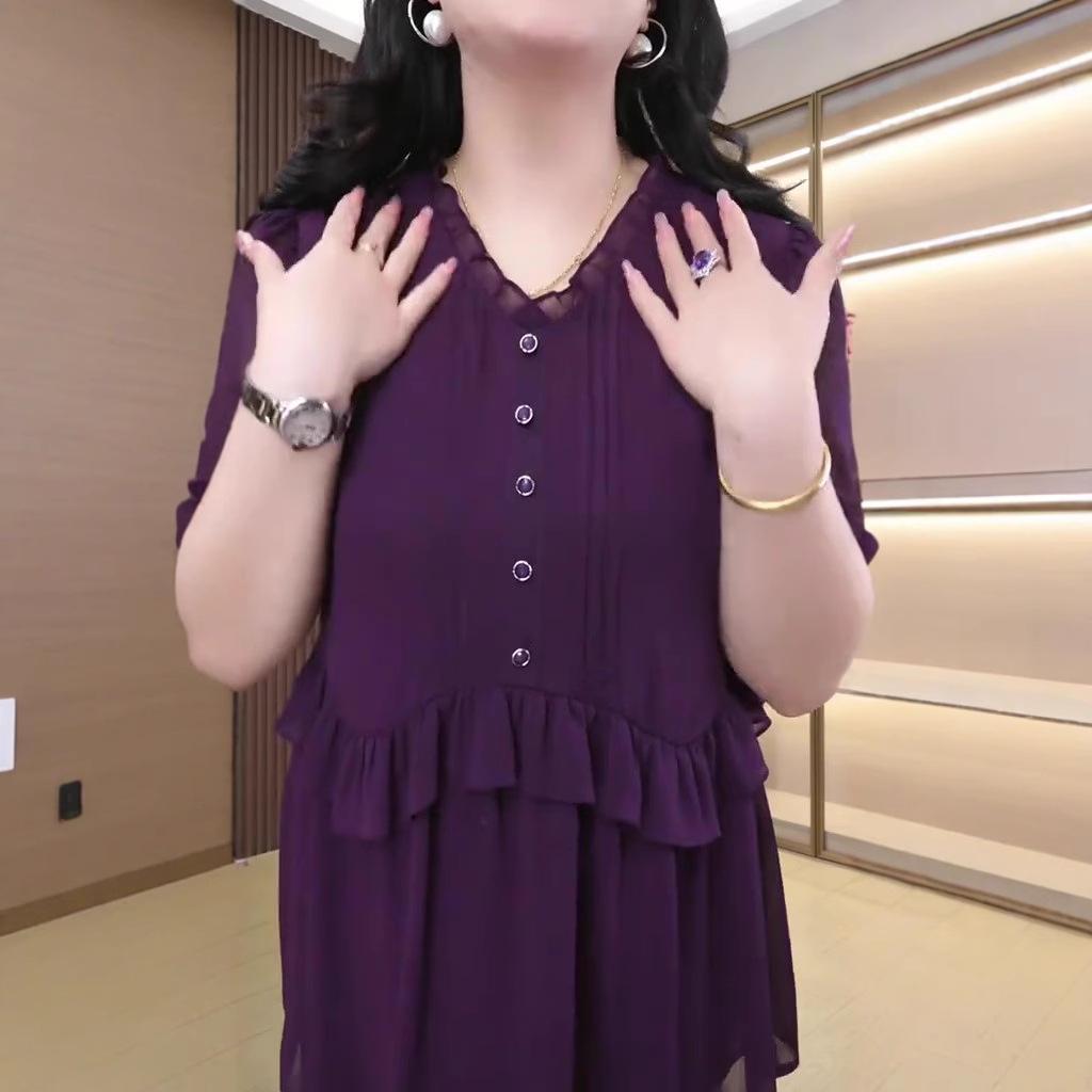 Summer Casual Slimming Chiffon Blouse - Plus Size & Trendy Women's Top