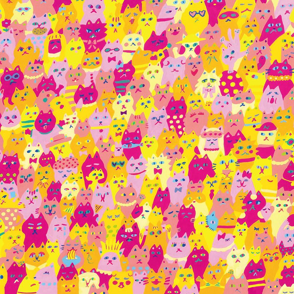 Toyo Origami Colorful Chiyogami 15cm 8 40 5187 Cat-Filled Paper, square, patterns, sheets,