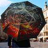 Natural Symbolism Mini Umbrella, 5-Fold, Lightweight, Retractable Umbrella Features 8 Ribs, Ideal for Outdoor Use Birthday Gifts