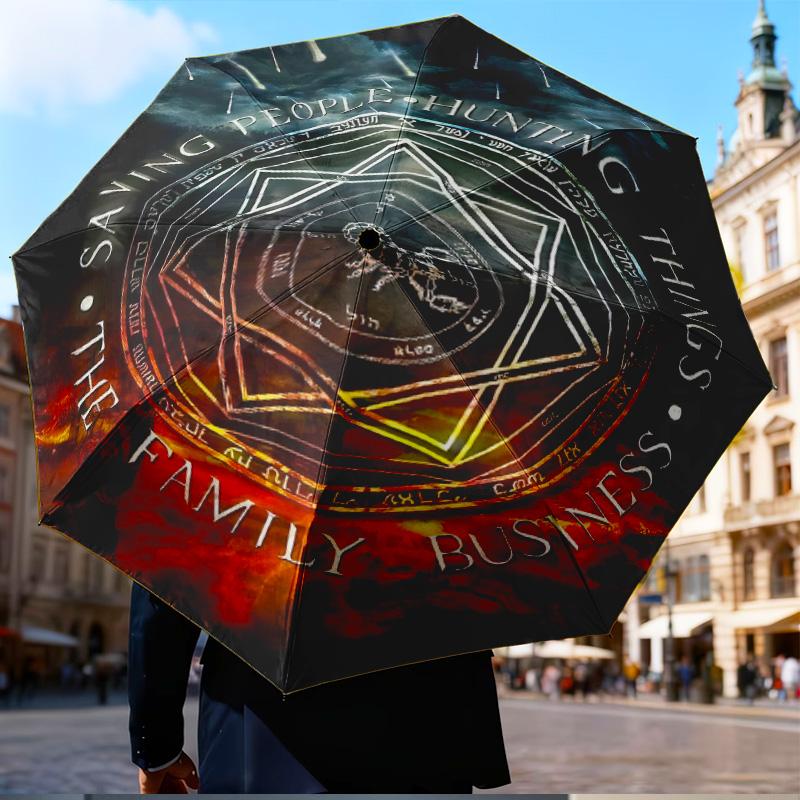 Natural Symbolism Mini Umbrella, 5-Fold, Lightweight, Retractable Umbrella Features 8 Ribs, Ideal for Outdoor Use Birthday Gifts