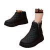 Winter Round Head Northeast Snow Boots Women's Side Zipper Thick-soled Round Head Velvet Black Cotton Shoes