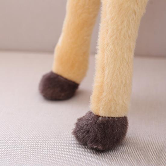 Plysj Hjort Leketøy Myk PP Bomullsfyll Simulering Dyredokke Jul Elg Dekorasjon for Hjem Kontor Barnerom