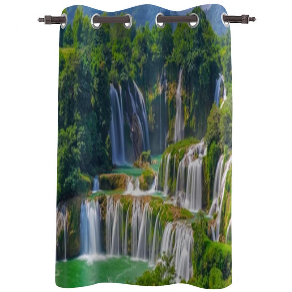 Wasserfall Landschaft Fenster Vorhang Für Wohnzimmer Schlafzimmer Dekoration Vorhänge Luxus Küche Volant Vorhänge