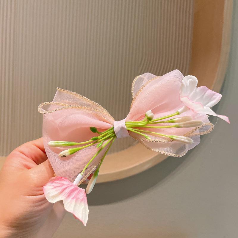 Lily Large Bow Flower Hair Clip for Girls – Ancient Style Accessory
