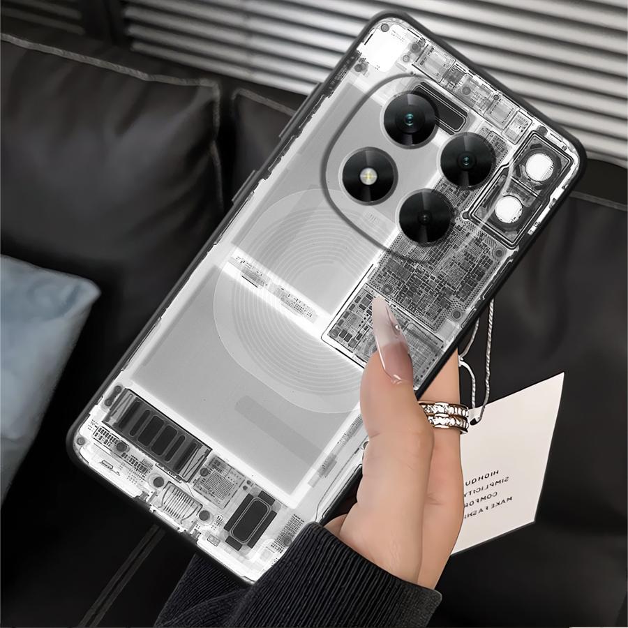 Case for Xiaomi Poco C51 M3 M4 Pro F3 F4 F5 X3 X4 X5 C65 M5 C50 Soft Back Phone Cover Classic Motherboard Circuit Board