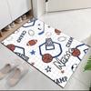 Custom Name ball sports Printed Carpet, for Office Chair Living Room Bedroom Kitchen Room Decor Gifts.