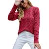 Pullover Langarm-Twist-Strickpullover für Damen