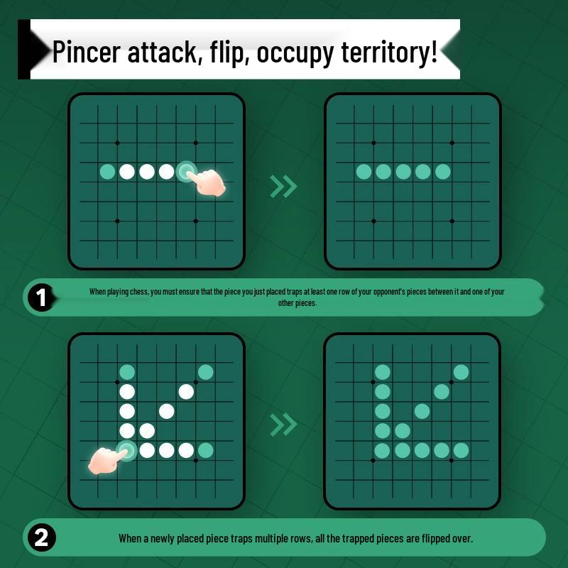 Giiker Intelligentes Othello-Brettspiel: Pädagogisches Schachbrettspielzeug für Kinder und Schüler